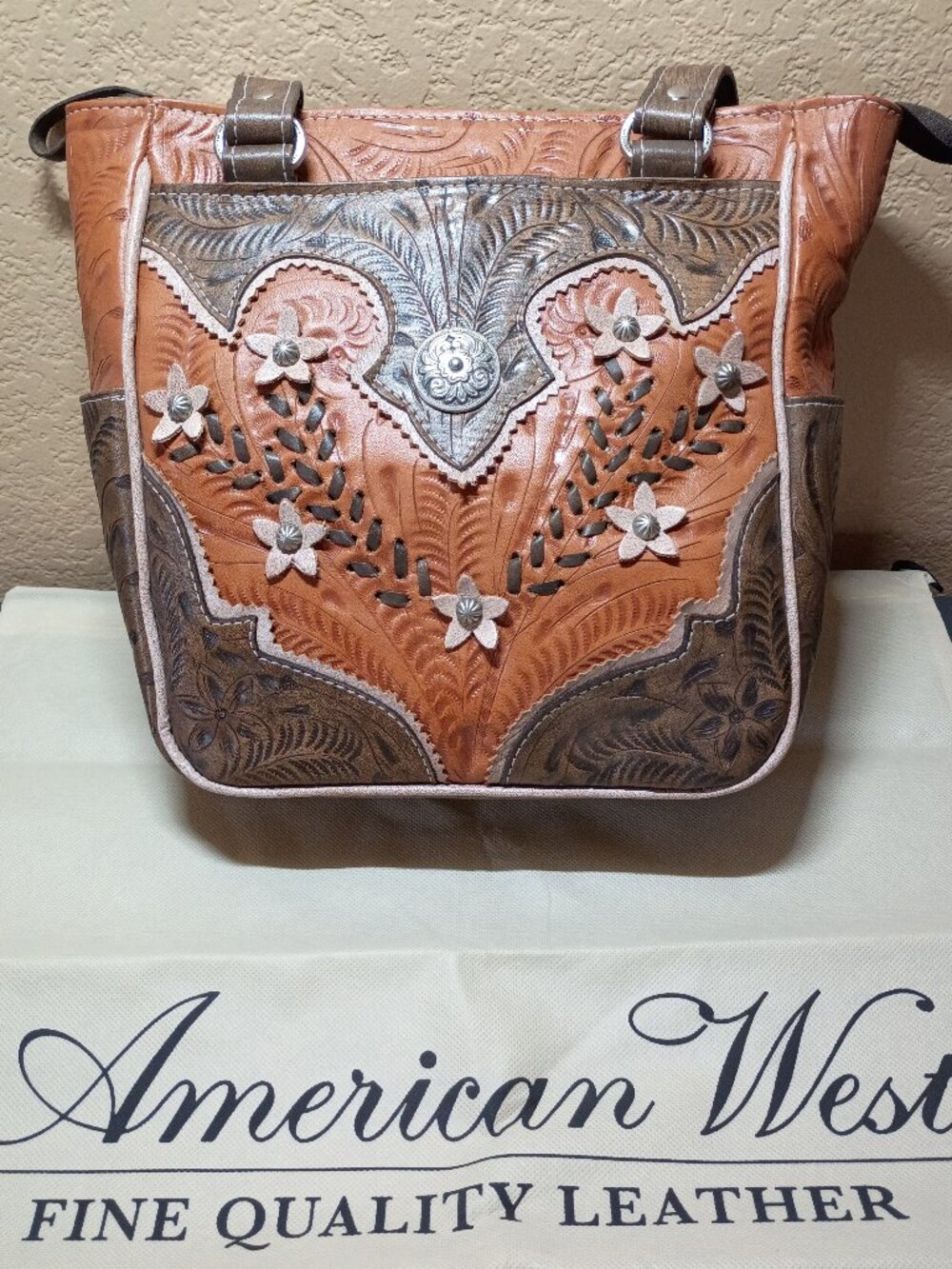 NEW American West Desert Wildflower Zip-Top Tote (with dust bag)